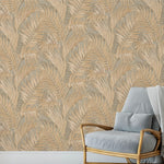 nvgr32255105di Luxurious tropical palm leaf design. Paste the wall vinyl. Easy to hang!