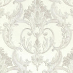 vh906692d Beautiful large scale damask design in silver on heavy weight vinyl.