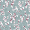 Nm5277701U Beautiful ‘hand painted’ floral trail in gorgeous dusky blue. Easy to hang and paste the wall.