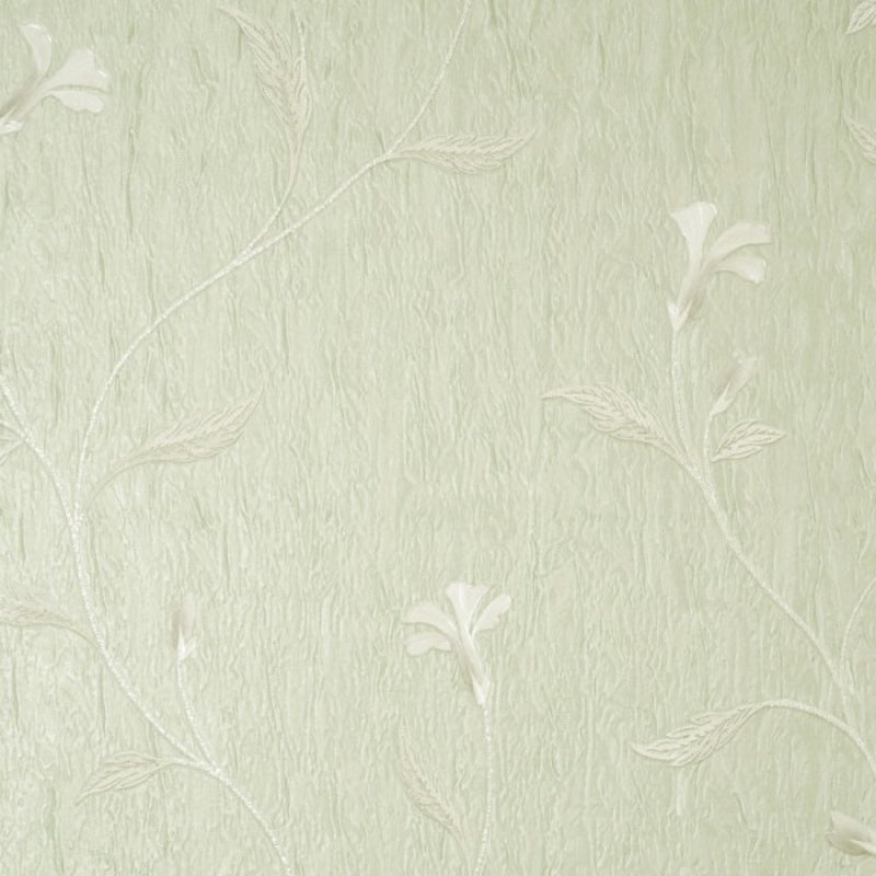 m9555651fd Beautiful floral trail in gorgeous soft sage green. Supreme quality textured heavy weight vinyl.