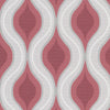 n100911806e Contemporary wave design in red on paste the wall blown vinyl.