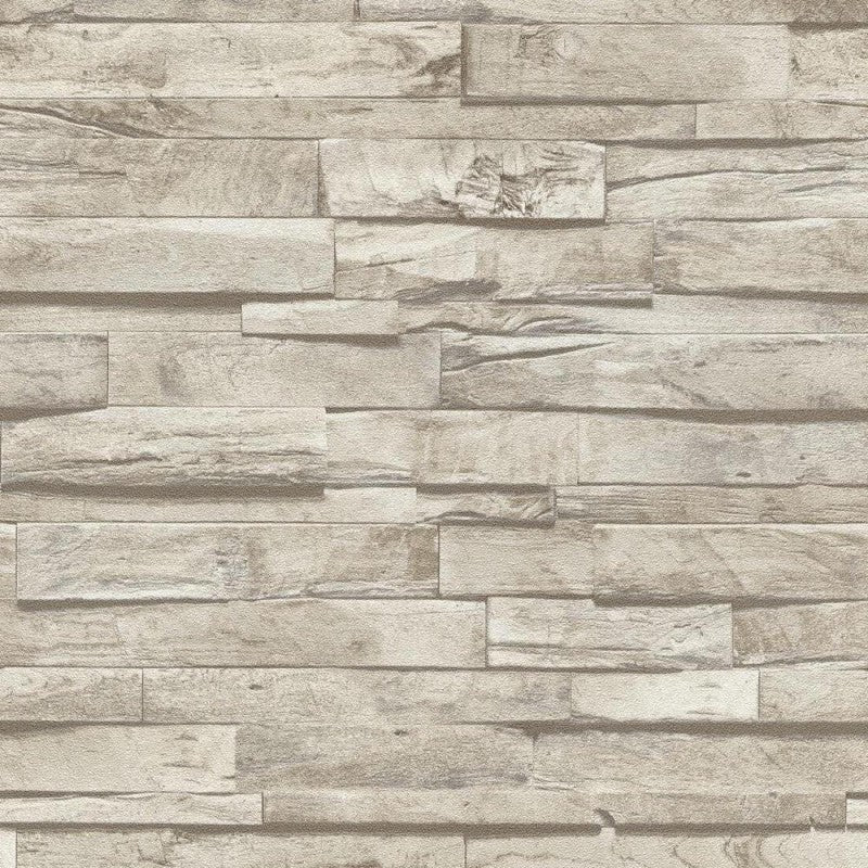 n101833102e Gorgeous 3D slate brick effect in soft neutral/beige tones. Paste the wall vinyl. Easy to hang!