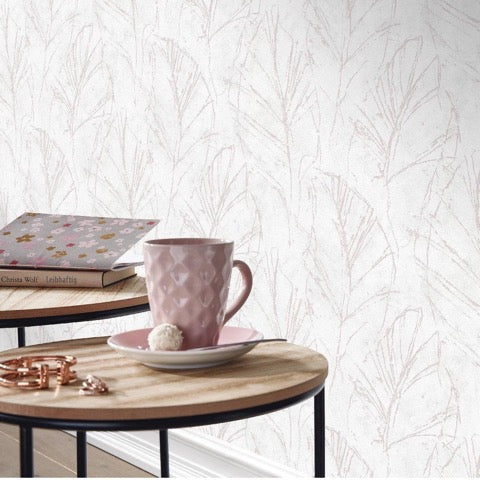 n103002105e Fabulous paste the wall textured vinyl with a beautiful flowing leaf effect.