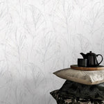 n103002131e Fabulous paste the wall textured vinyl with a beautiful flowing leaf effect.