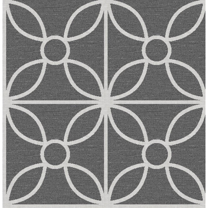 n2300859f Stylish modern geometric designer wallpaper in charcoal. Gorgeous paste the wall product.