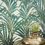 n28927222cd Beautiful delicate palm leaves. Designer paste the wall vinyl. ***PLEASE NOTE: This wallpaper is a special order product and therefore delivery will take approx. 10 working days.