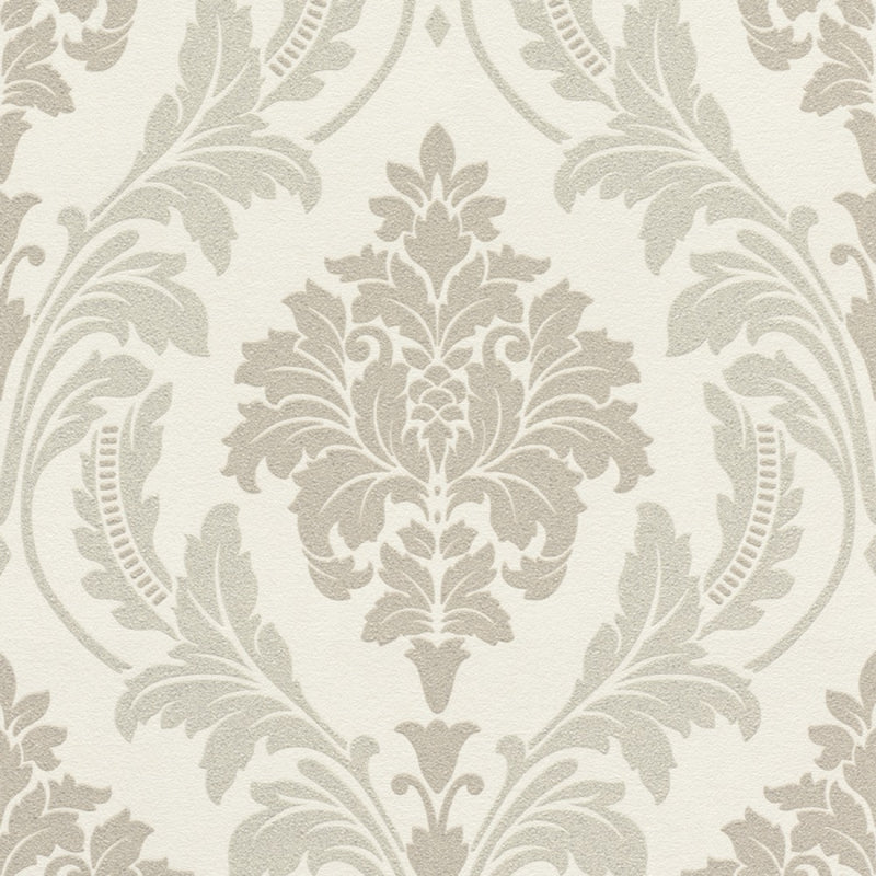 n54122601r Beautiful floral damask in cream with beautiful glitter detail. Paste the wall.