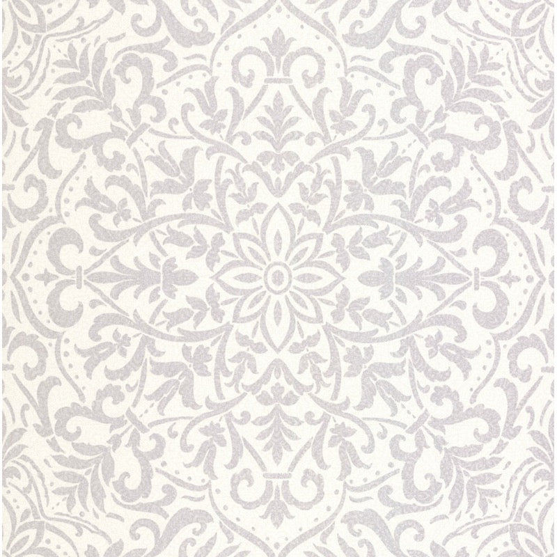 ndl2280013f Stylish designer motif damask in silver. Fabulous paste the wall product.