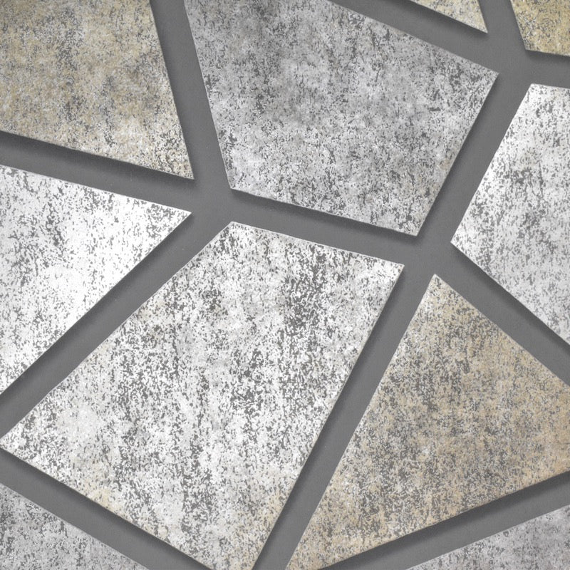 nfd2500348f Fabulous 3D effect metallic triangles in pewter grey. Paste the wall designer wallpaper. * Limited stock available.
