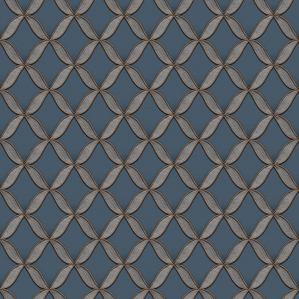 nft22177227d Beautiful stitched effect lattice geometric pattern. Luxurious paste the wall vinyl.