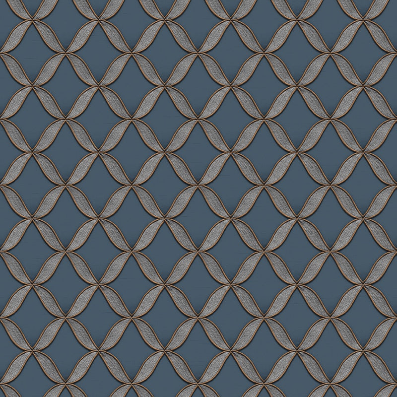 nft22177227d Beautiful stitched effect lattice geometric pattern. Luxurious paste the wall vinyl.