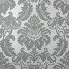 nm170005c Beautiful classical damask motif in grey and silver. This fabulous design is taken from the archive collection, with designs dating from the past 100 years, reinvented to reflect contemporary tastes. Stunning paste the wall designer wallpaper.
