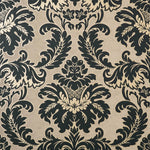 nm172203c Beautiful classical damask motif in beige and black. This fabulous design is taken from the archive collection, with designs dating from the past 100 years, reinvented to reflect contemporary tastes. Stunning paste the wall designer wallpaper.