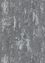 nv102700310e Gorgeous textured modern concrete wall effect in charcoal grey with metallic silver on paste the wall vinyl.