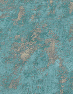 nv102777318e Gorgeous textured modern concrete wall effect in teal on paste the wall vinyl.