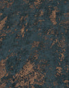 nv102777344e Gorgeous textured modern concrete wall effect in blue with metallic copper on paste the wall vinyl.