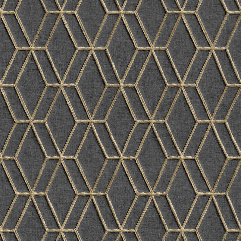 nv12000066di Gorgeous paste the wall trellis in black and gold on a heavyweight vinyl.