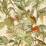 nv12022013di Beautiful tropical bird and leaf pattern on luxurious paste the wall vinyl.