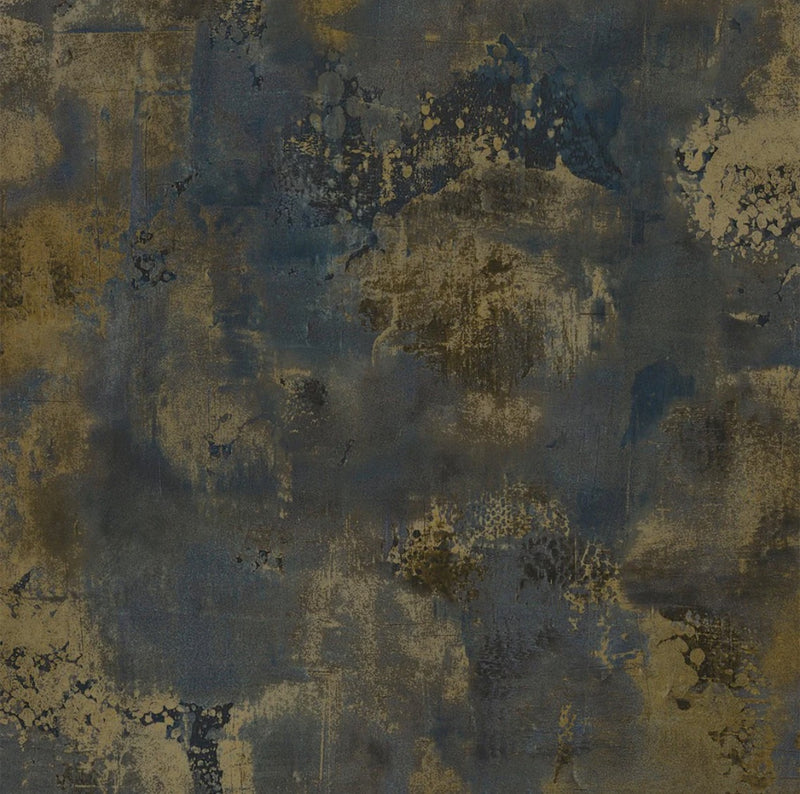 nv18677402d Stylish and modern galvanised concrete design in navy and gold. Gorgeous textured paste the wall vinyl.