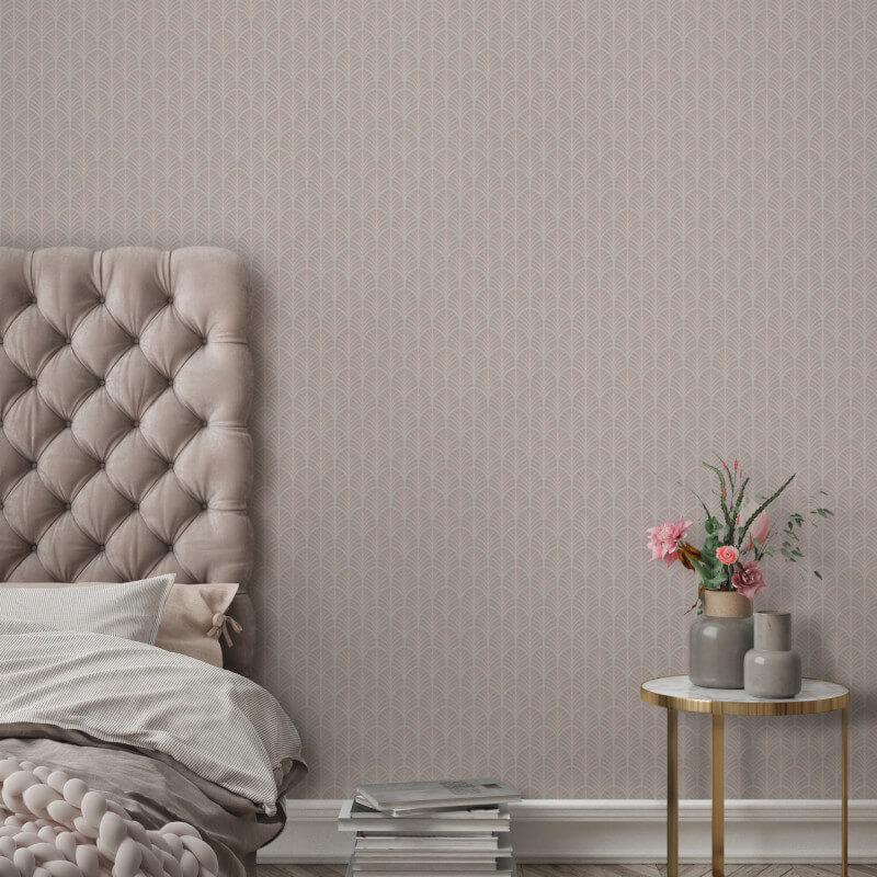 nv352203g 'Easy-hang', paste the wall, vinyl. Delicate flame motif on rich neutral background.