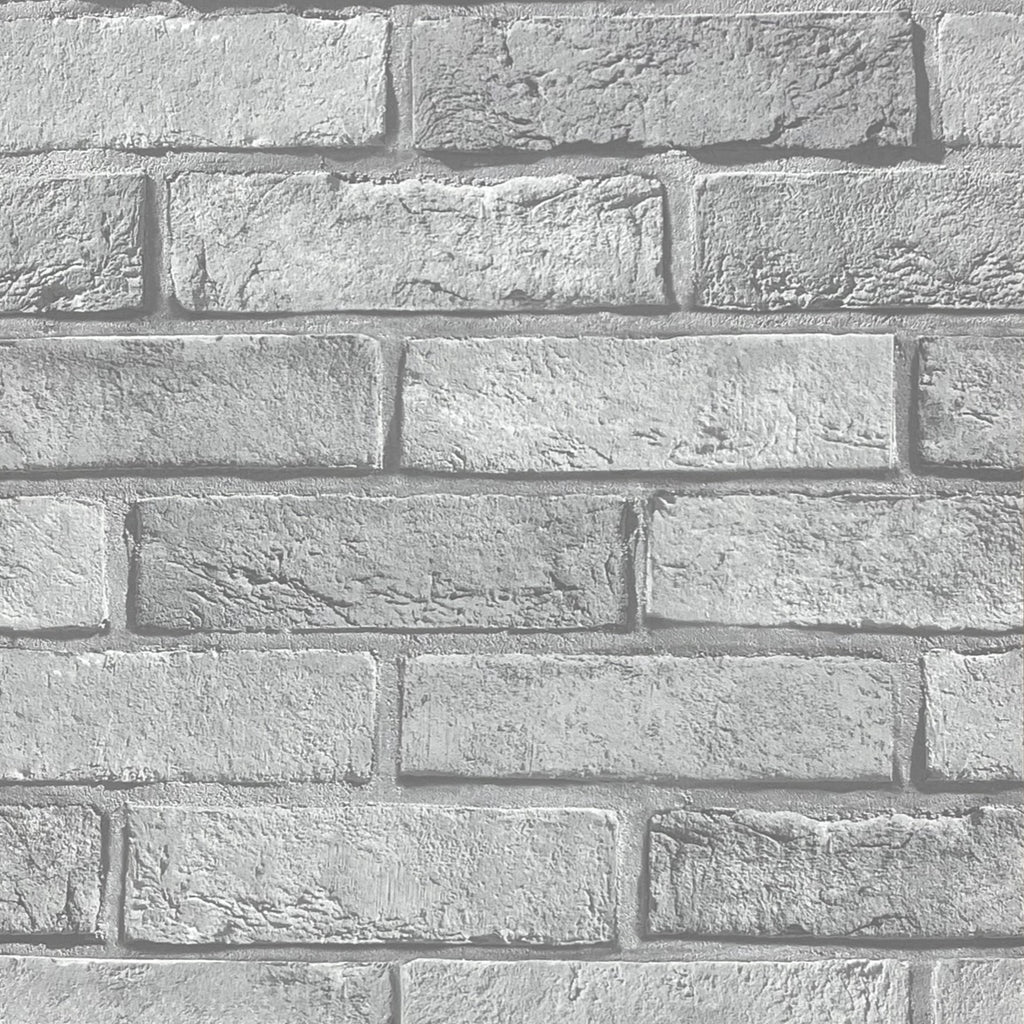nv50600110sn Fabulous 3D brick effect vinyl in grey. Easy to hang and paste the wall.