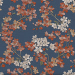 nvgr32277206di Beautiful cherry blossom floral trail in gorgeous navy blue and copper tones. Easy to hang and paste the wall. Amazing quality vinyl.