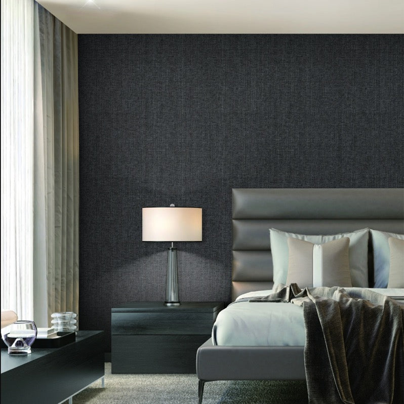 nvgr32277706g Luxurious hessian textured design in navy. High quality paste the wall vinyl.