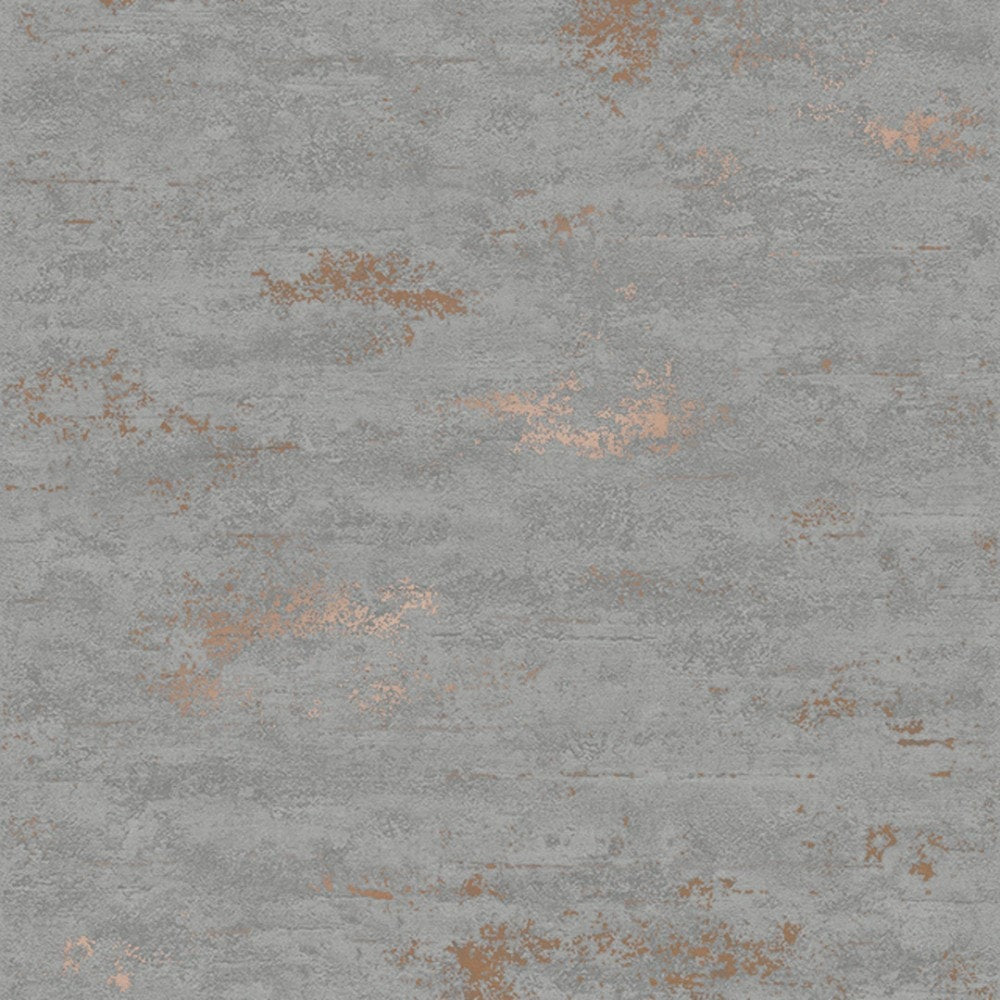 on420001g Stylish industrial style design with gorgeous copper metallic highlights on a beautiful grey background. Paste the wall and easy to hang.