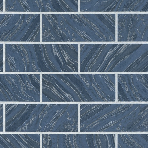 t31177327r Fabulous blue marble tile on a roll with beautiful glitter detail.