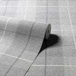 v29400901a Beautiful country tartan in gorgeous grey. Paste the wall heavy weight vinyl.