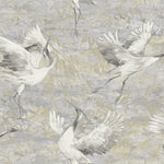 v3600100hd Beautiful sarus crane bird design in soft grey tones. Paste the wall vinyl.