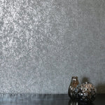 n90300307a Fabulous textured charcoal grey wallpaper with a modern foil pattern. Paste the wall vinyl.