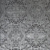 v90300309a Paste the wall metallic damask with metallic silver on a charcoal grey background.