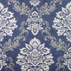 vh29077407a Beautiful ornamental damask pattern in navy blue. Heavy weight and beautiful quality vinyl.