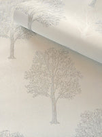 vh3520053h Stunning deep engraved ornate tree design in light grey. Heavy weight Italian vinyl. Supreme quality.