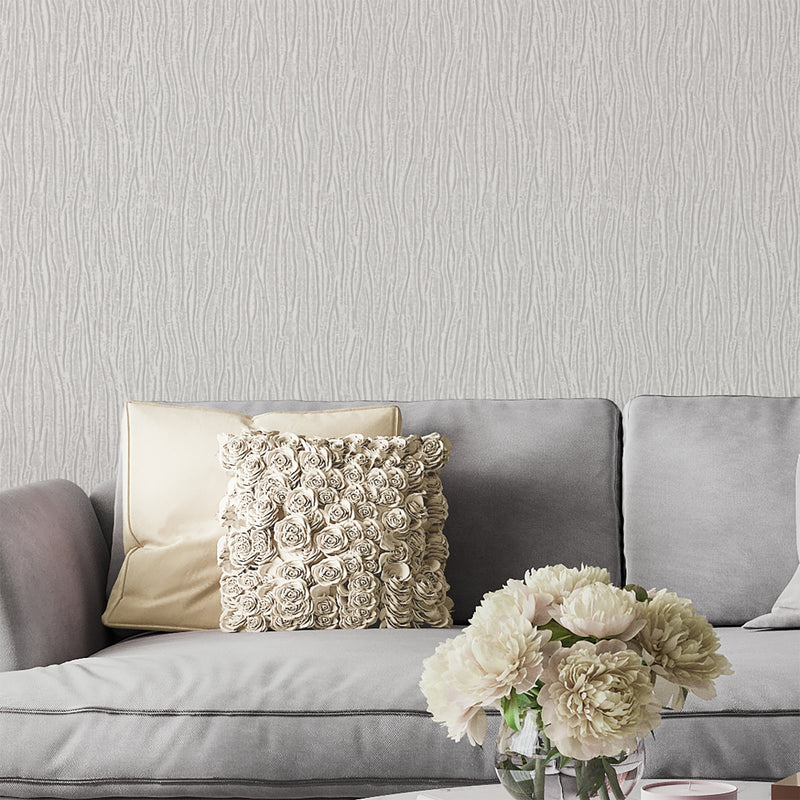 vh4130016b Luxurious silk effect pattern in soft silver. Heavy weight Italian vinyl.