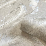 vh440000b Beautiful luxurious hessian texture with a stunning flowing feather motif in soft silver. Heavy weight Italian vinyl. Supreme quality and durable. Ideal for any space including high traffic areas.