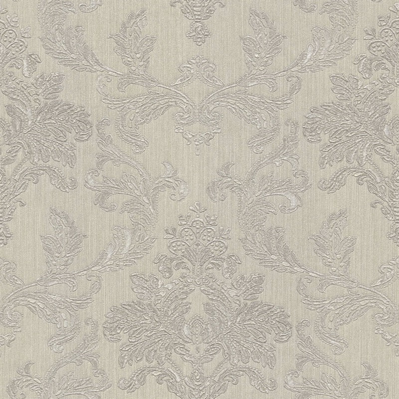 vh52633233r Beautiful classic damask in gorgeous taupe shimmering tones on heavyweight textured vinyl. Paste the wall.
