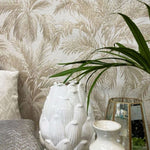 vh906604b Beautiful palm tree design with gorgeous large scale leaves. Heavy weight Italian vinyl.