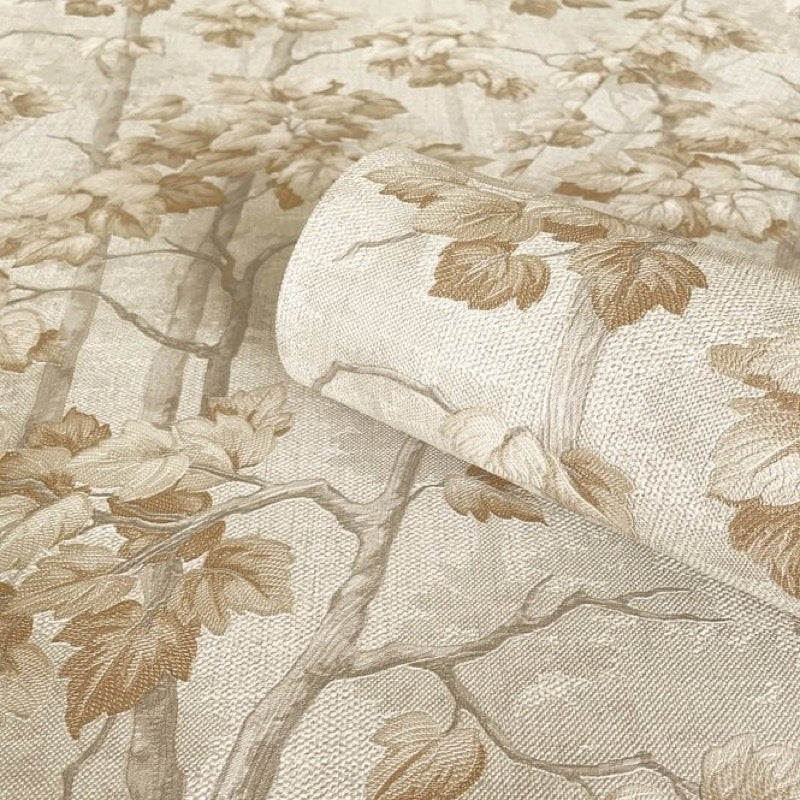 vhgb816618b Gorgeous natural tree and branch woodland trail on beautiful textured vinyl. Supreme quality heavy weight vinyl. Fully washable and durable.
