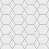 w14700501m Fabulous geometric feature wallpaper in white and silver