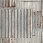 w21200600r Funky rustic iron sheet wallpaper.