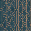 w2157144r Designer trellis effect in a very fashionable navy blue with metallic gold detail