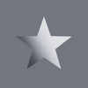 w24800197m Gorgeous metallic silver star set on a gunmetal grey smooth metallic background.