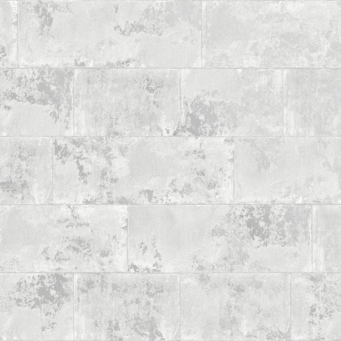 w24800678r Fabulous metallic brick effect wallpaper in gorgeous grey.