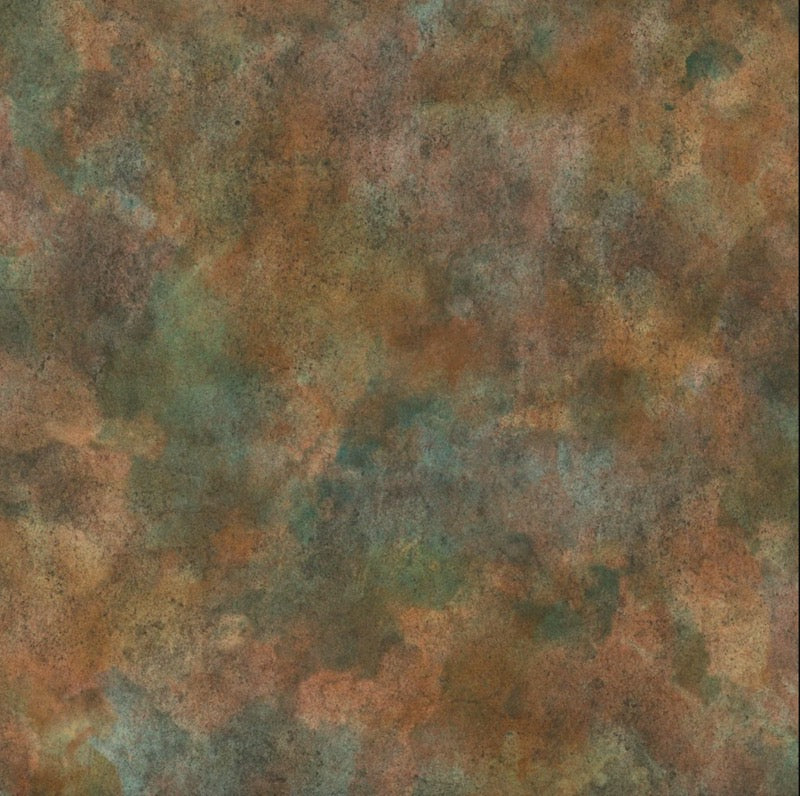 w377783b Stylish 'industrial' marble effect wallpaper in rust and teal tones.