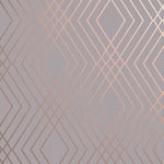 w4268804f Stunning grey and rose gold metallic geometric wallpaper.
