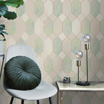 w4285534fd Fabulous bold tropical and geometric design in natural and green tones.