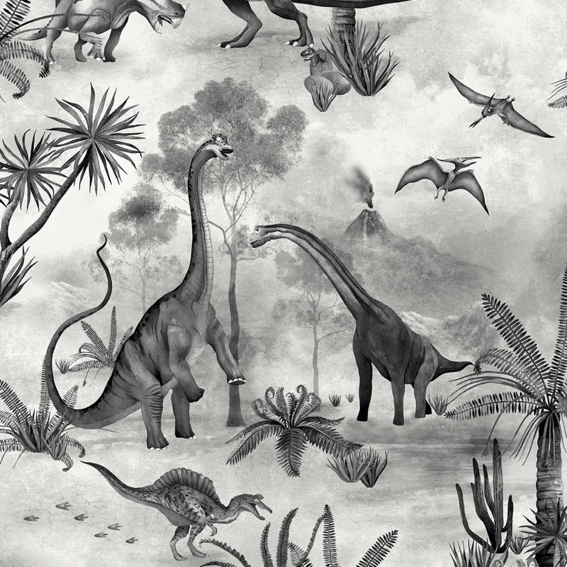 w770001b Amazing monotone dinosaur themed wallpaper.