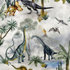 w770000b Amazing dinosaur themed wallpaper in greys, greens and blues.